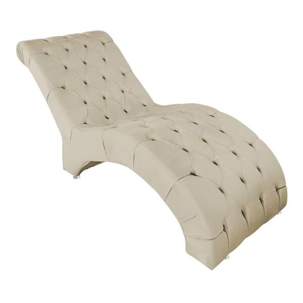Espreguiçadeira Maca Estofada Relaxante Descanso Suede Joana