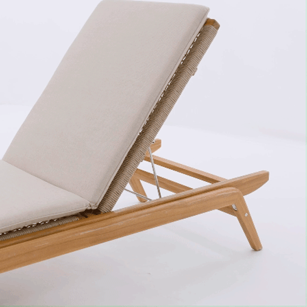 Espreguiçadeira de Madeira 4 Posições Oasis Naterial