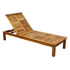 Espreguiçadeira Madeira FSC Tropicália 33x70x196cm Marrom Naterial