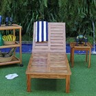 Espreguiçadeira Madeira FSC Tropicália 33x70x196cm Marrom Naterial