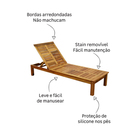 Espreguiçadeira Madeira Tropicália Teca