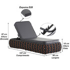 Espreguiçadeira Monique Tricô Náutico Em Alumínio Para Piscin