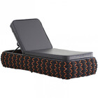 Espreguiçadeira Monique Tricô Náutico Em Alumínio Para Piscin