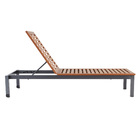 Espreguiçadeira Oris Alumínio e Madeira 197,5x76x100cm Naterial