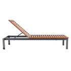 Espreguiçadeira Oris Alumínio e Madeira 197,5x76x100cm Naterial