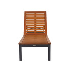 Espreguiçadeira Oris Alumínio e Madeira 197,5x76x100cm Naterial