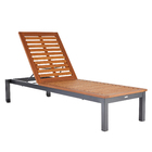 Espreguiçadeira Oris Alumínio e Madeira 197,5x76x100cm Naterial
