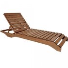 Espreguiçadeira Para Jardim Em Madeira Maciça Chaise Long  Ma