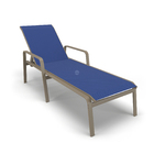 Espreguiçadeira Piscina Praia Alumínio Fendi Tela Azul