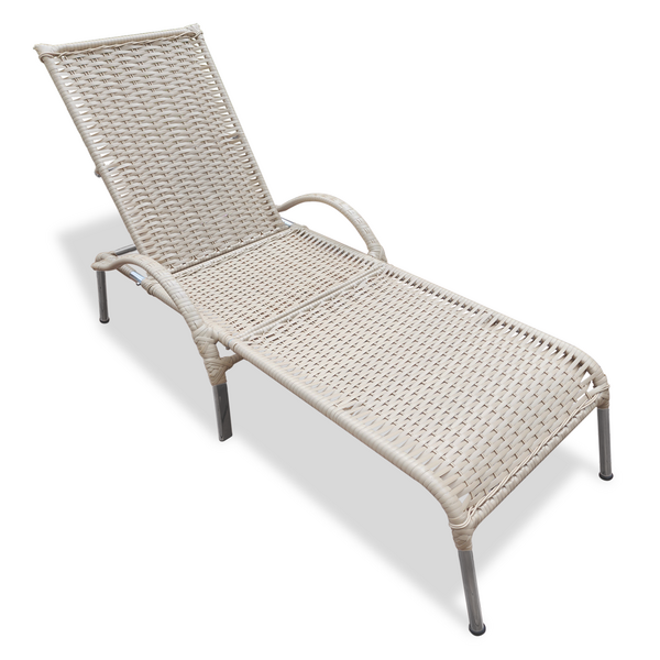 Espreguiçadeira Piscina Reclinável Alumínio Fibra Sintética J