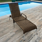 Espreguiçadeira Piscina Reclinável Alumínio Fibra Sintética M