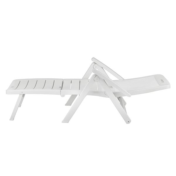 Espreguiçadeira Plástico Maresia 31x73x187cm Branca Naterial