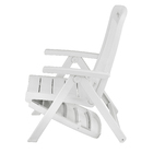 Espreguiçadeira Plástico Maresia 31x73x187cm Branca Naterial