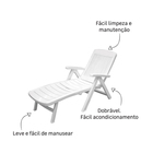 Espreguiçadeira Plástico Maresia Branca