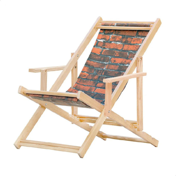 Espreguiçadeira Preguiçosa Adulto Dobrável Madeira Maciça Nat