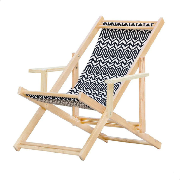 Espreguiçadeira Preguiçosa Adulto Dobrável Madeira Maciça Nat