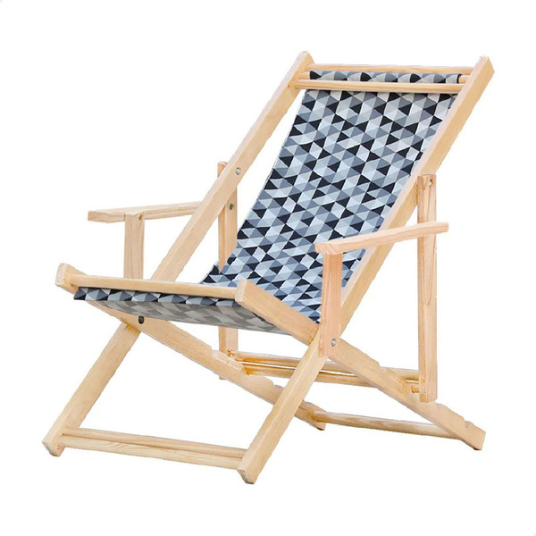 Espreguiçadeira Preguiçosa Adulto Dobrável Madeira Maciça Nat