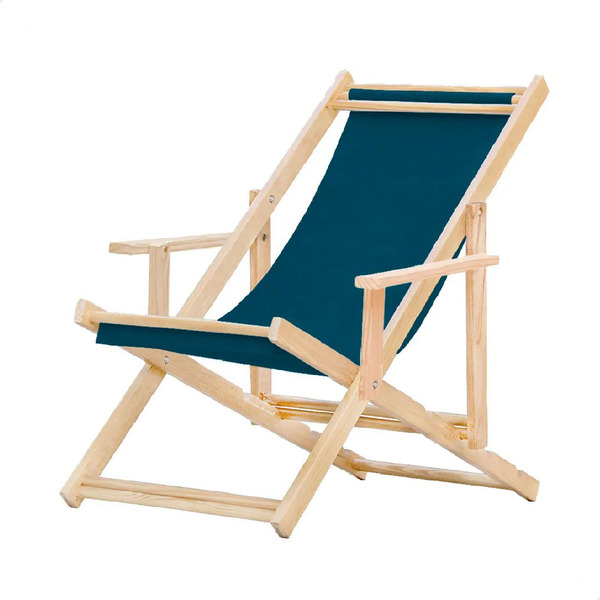 Espreguiçadeira Preguiçosa Adulto Dobrável Madeira Maciça Nat