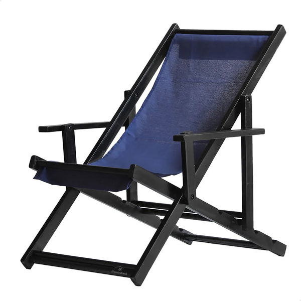 Espreguiçadeira Preguiçosa Dobrável Envernizada Black Em Made