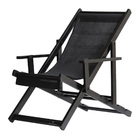Espreguiçadeira Preguiçosa Dobrável Envernizada Black Em Made