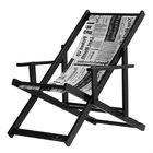 Espreguiçadeira Preguiçosa Dobrável Envernizada Black Em Made