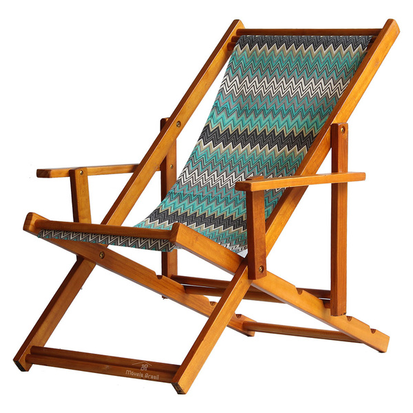 Espreguiçadeira Preguiçosa Dobrável Envernizada Mel Em Madeir