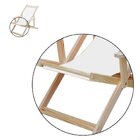 Espreguiçadeira Preguiçosa Dobrável Madeira Maciça Natural Jo