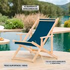 Espreguiçadeira Preguiçosa Dobrável Madeira Maciça Natural Jo