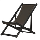 Espreguiçadeira Preguiçosa Dobrável Sem Braço Black Em Madeir