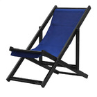 Espreguiçadeira Preguiçosa Dobrável Sem Braço Black Em Madeir