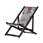 Espreguiçadeira Preguiçosa Dobrável Sem Braço Black Em Madeir