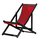 Espreguiçadeira Preguiçosa Dobrável Sem Braço Black Em Madeir