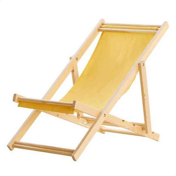 Espreguiçadeira Preguiçosa Dobrável Sem Braço Em Madeira Maci