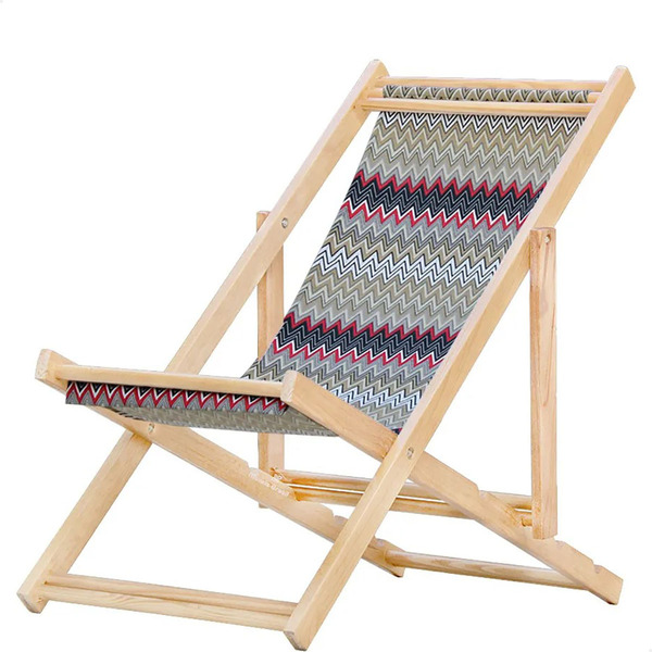 Espreguiçadeira Preguiçosa Dobrável Sem Braço Em Madeira Maci