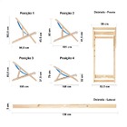 Espreguiçadeira Preguiçosa Dobrável Sem Braço Em Madeira Maci