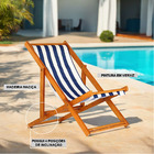 Espreguiçadeira Preguiçosa Dobrável Sem Braço Mel Em Madeira