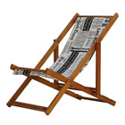 Espreguiçadeira Preguiçosa Dobrável Sem Braço Mel Em Madeira