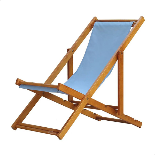 Espreguiçadeira Preguiçosa Dobrável Sem Braço Mel Em Madeira