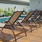 Espreguiçadeira Premium Ondulada Para Piscina Alumínio E Tela