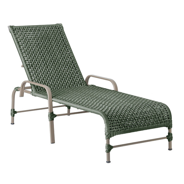 Espreguiçadeira Reclinável Catar Fendi E Corda Náutica Trama