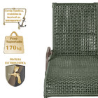 Espreguiçadeira Reclinável Catar Marrom E Corda Náutica Trama