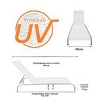 Espreguiçadeira Reclinável Elegance Branca Alumínio