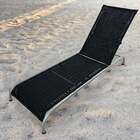 Espreguiçadeira Reclinável Elegance Preta Alumínio