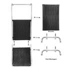 Espreguiçadeira Reclinável Elegance Preta Alumínio