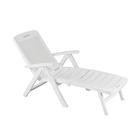 Espreguiçadeira Resina Dobrável 4 Posições Maresia 31x73x187cm Branco Naterial
