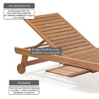 Espreguiçadeira Ripada Para Áreas Externas Em Madeira Eucalip