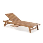 Espreguiçadeira Ripada Para Áreas Externas Em Madeira Eucalip