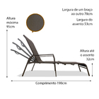 Espreguiçadeira Tela Sling Miami Para Jardim E Piscina