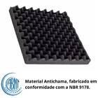 Espuma Acústica 50cm X 50cm X 3,5cm Antichamas Caixa De Ovo