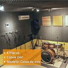 Espuma Acústica Ondulada 50x50x3,5cm Kit Com 8 Placas 2m²
